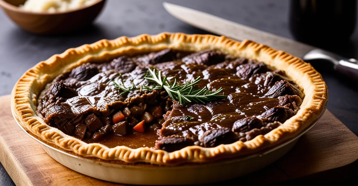 What are the steps to crafting a traditional steak and kidney pie?